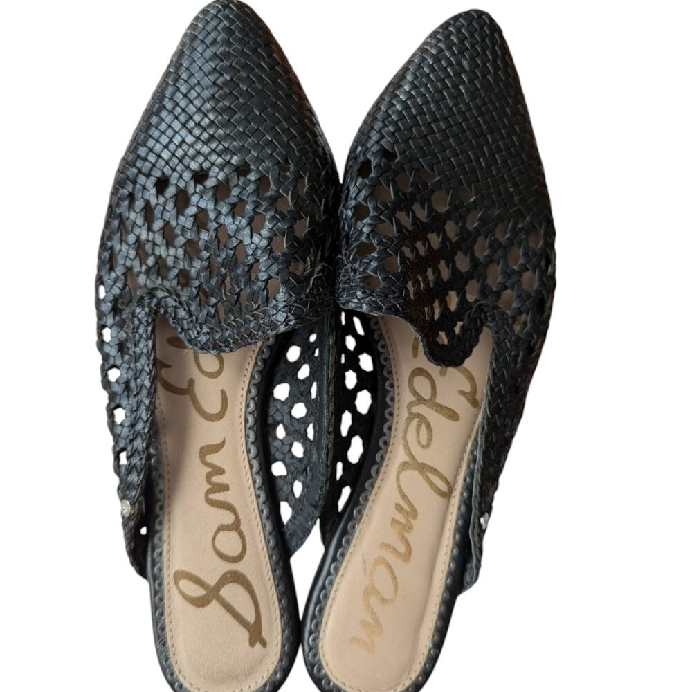 Sam Edelman Woven Genuine Leather Navya Mule Slides - Size 8 - Picture 4 of 5